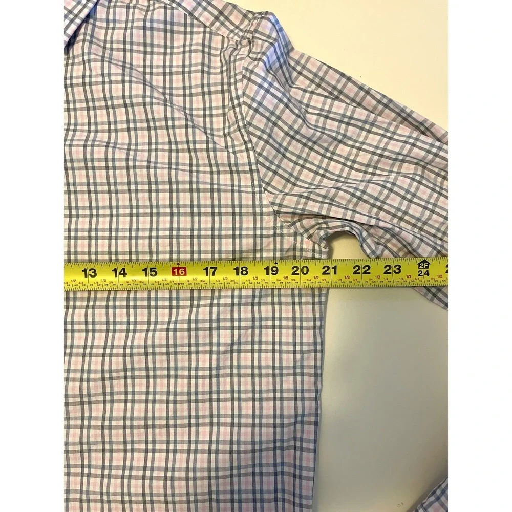 Banana Republic Mens Plaid Grant Slim Fit Shirt Size M Career Work Metting Fun